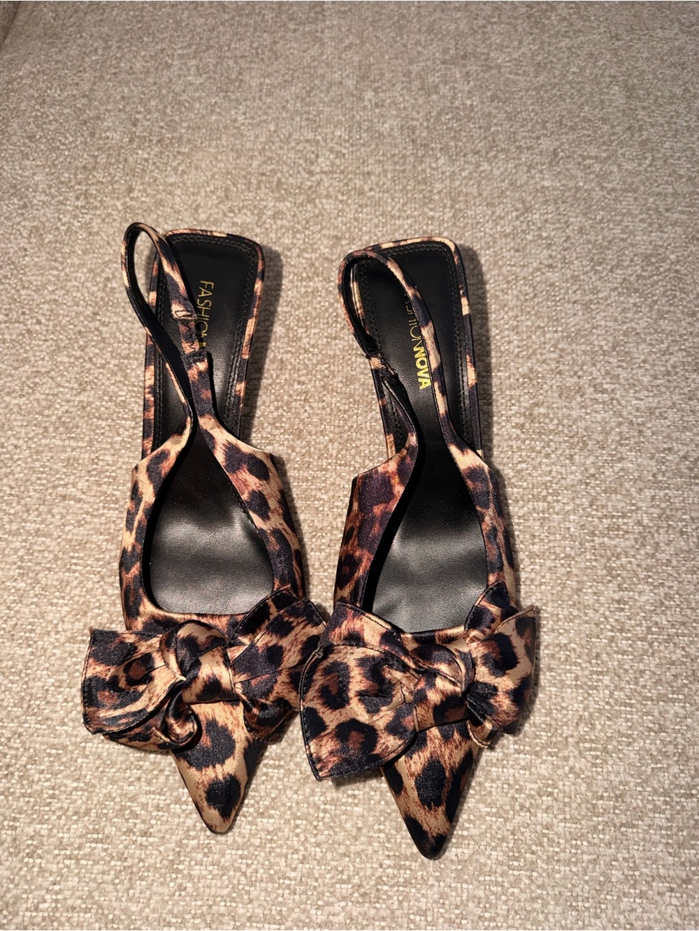 Leopard Print Strappy Heel Sandals - Women's